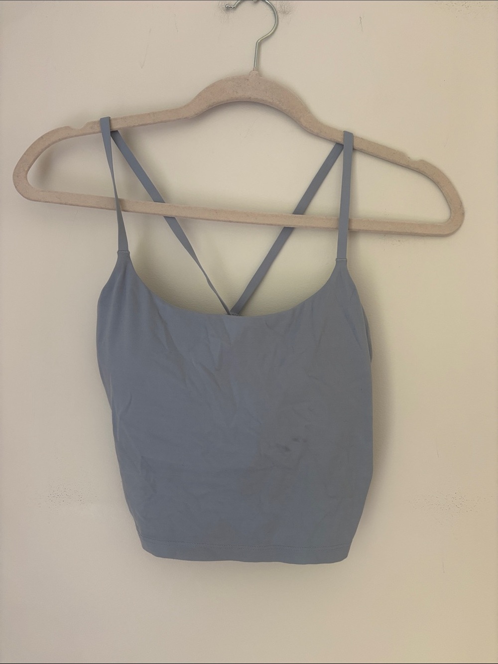 Aerie Real Me Light Blue Active Long Line Criss Cross Back Soorts Bra- Size M